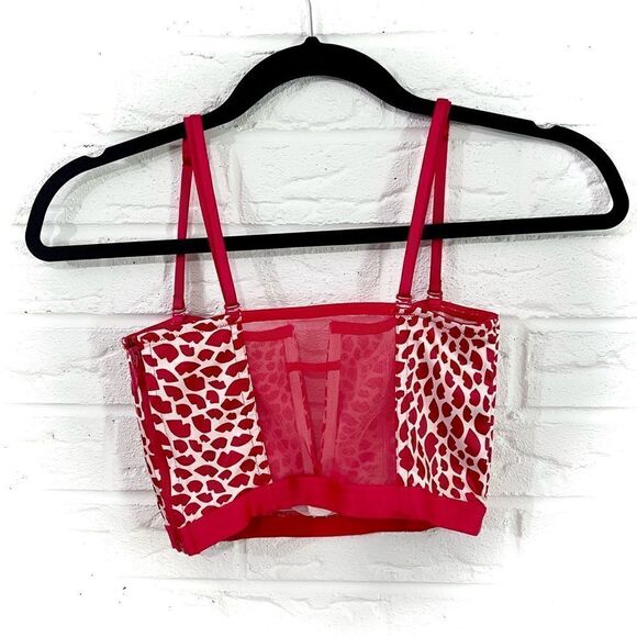 Victoria’s Secret Very Sexy Unlined Strapless Bralette Red Lips Bustier Bra XS - Picture 4 of 6